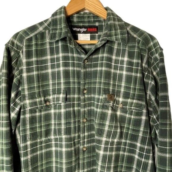 Wrangler Other - Wrangler Riggs Workwear Long Sleeve Heavy Flannel Shirt Shacket Size XL
